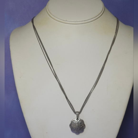 Brighton Silver Tone Charm Multi Strand Necklace - Picture 7 of 7